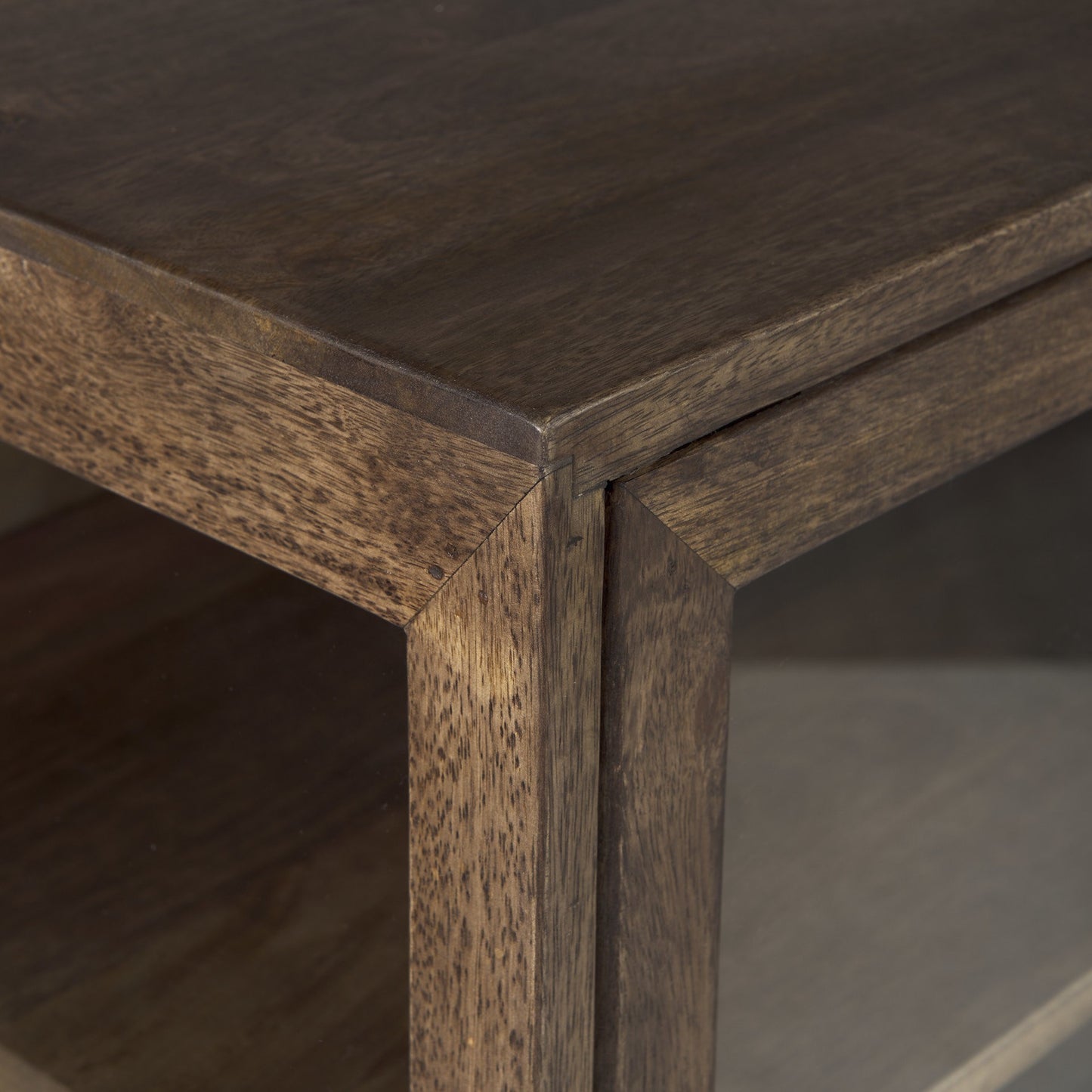 Rustic Dark Brown Two Door Shadowbox Cabinet By Homeroots | Cabinets | Modishstore - 6