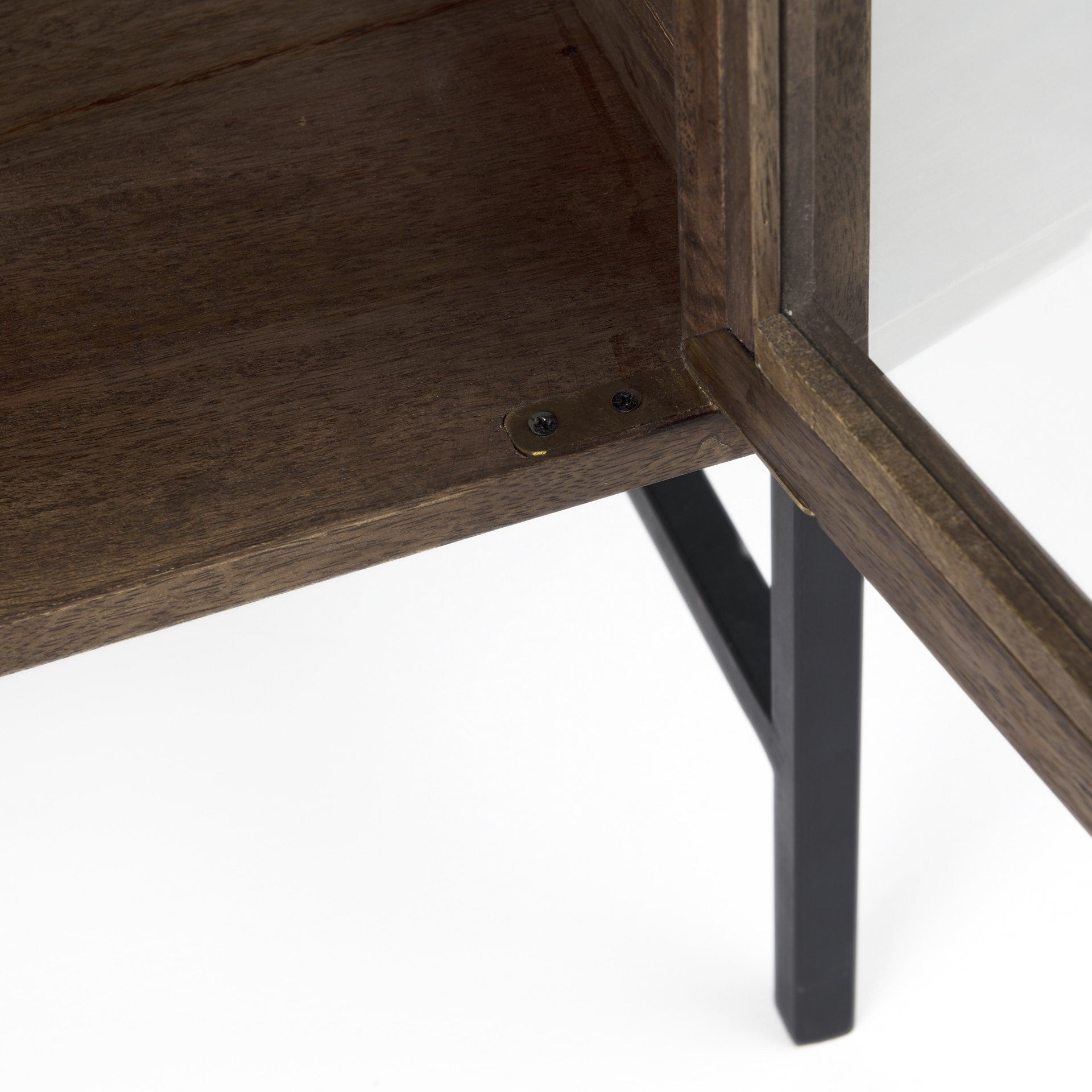 Rustic Dark Brown Two Door Shadowbox Cabinet By Homeroots | Cabinets | Modishstore - 9