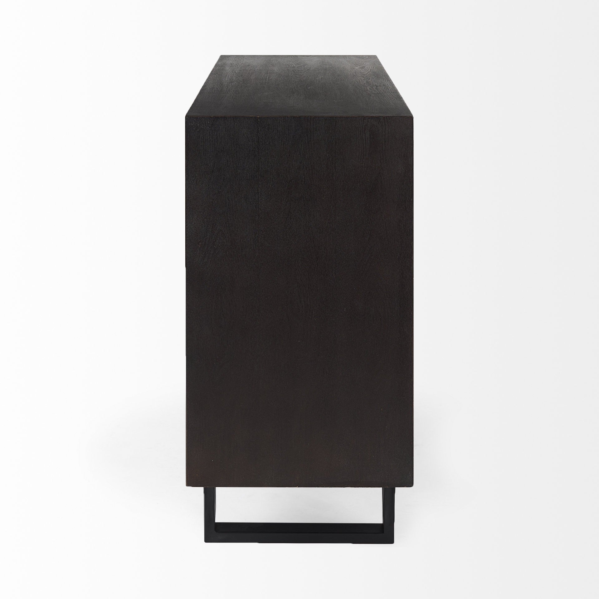 Contemporary Dark Oval Accent Cabinet By Homeroots | Cabinets | Modishstore - 3