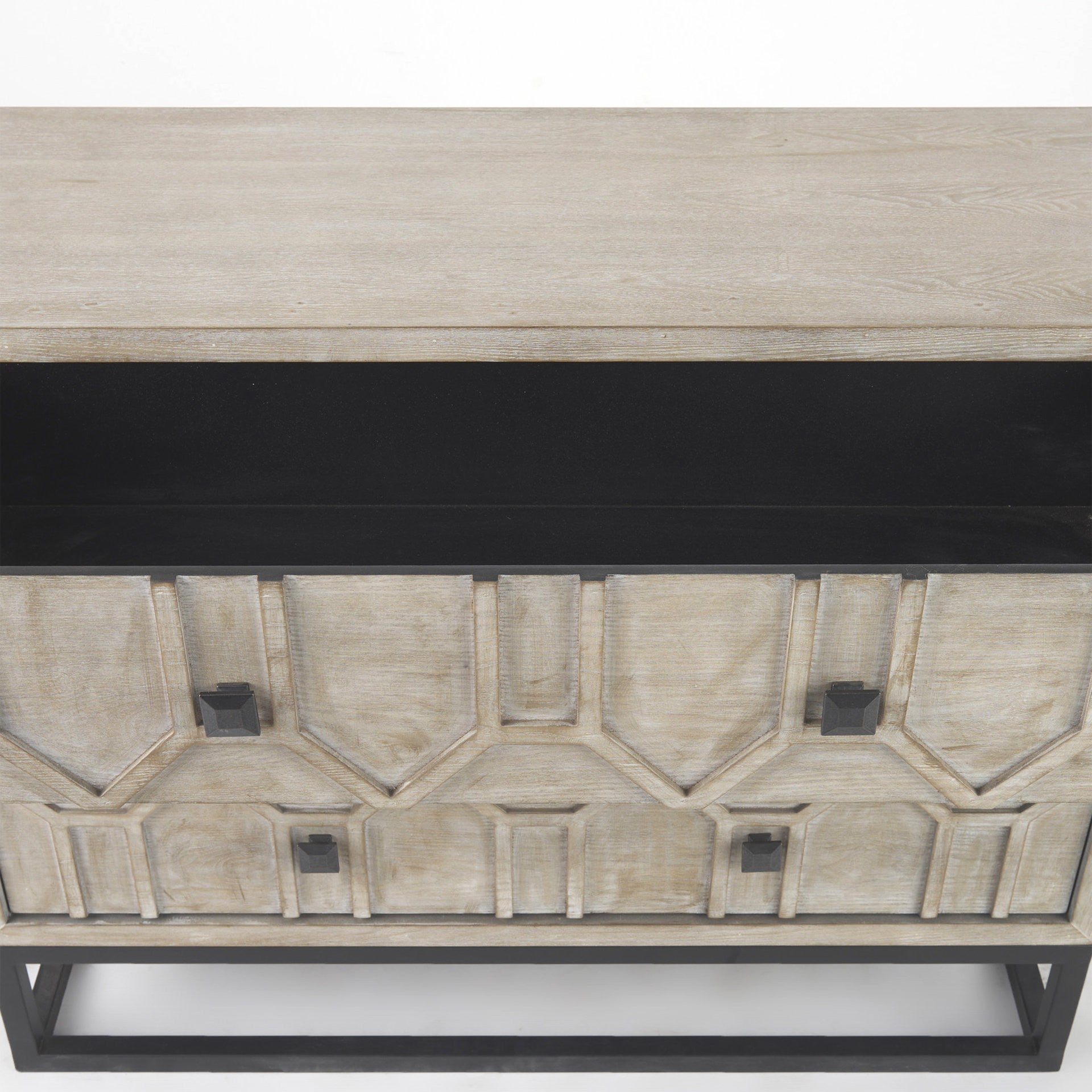 Contemporary Light Wash Diamond Accent Cabinet By Homeroots | Cabinets | Modishstore - 8