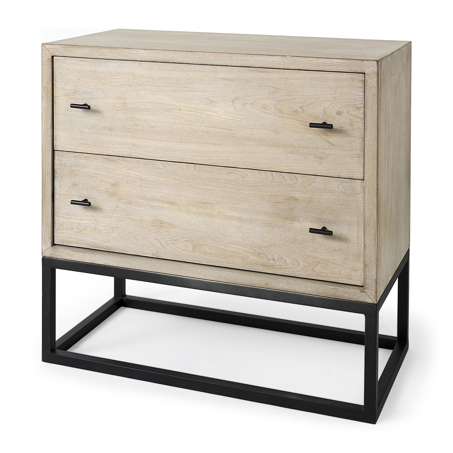 Rustic Modern Light Wash Two Drawer Chest By Homeroots | Cabinets | Modishstore