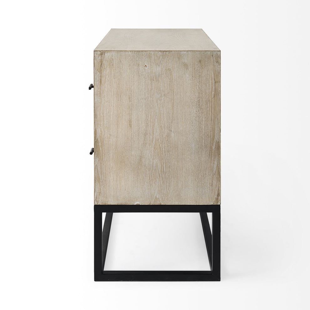 Rustic Modern Light Wash Two Drawer Chest By Homeroots | Cabinets | Modishstore - 3