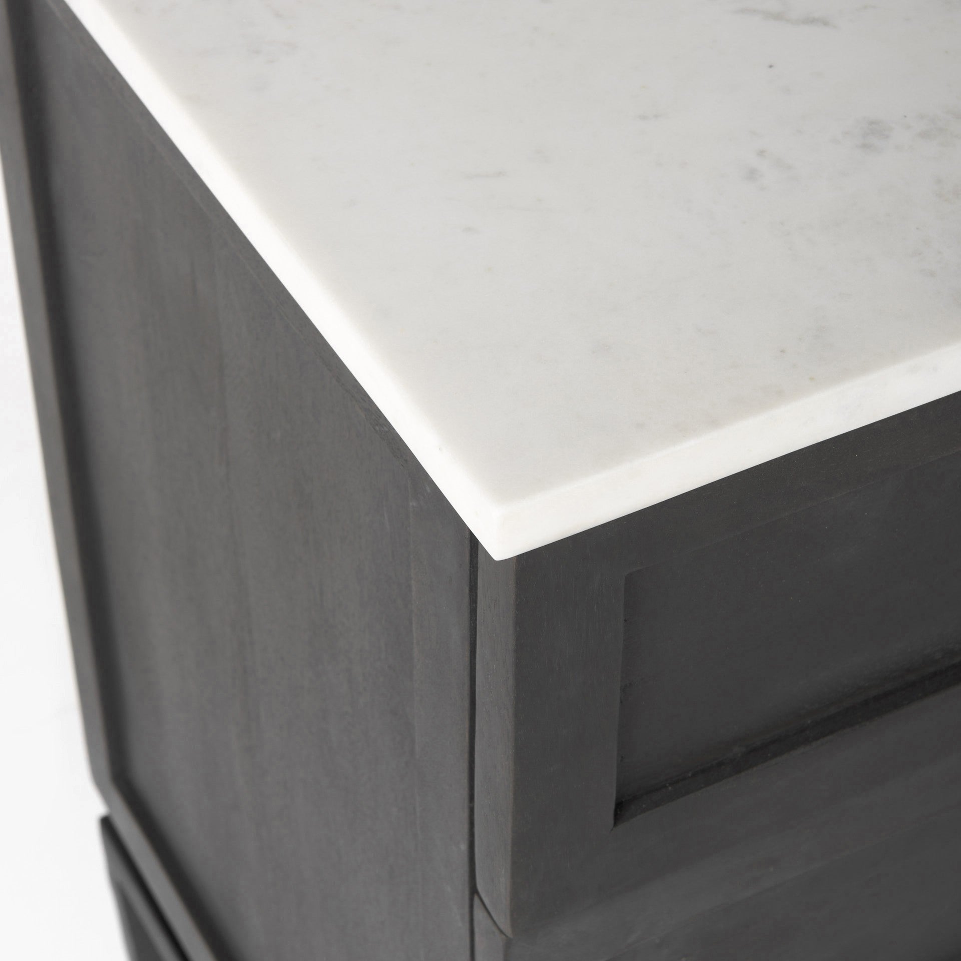 HomeRoots Updated Rustic Dark and Light Marble Top Dresser HomeRoots Updated Rustic Dark and Light Marble Top Dresser