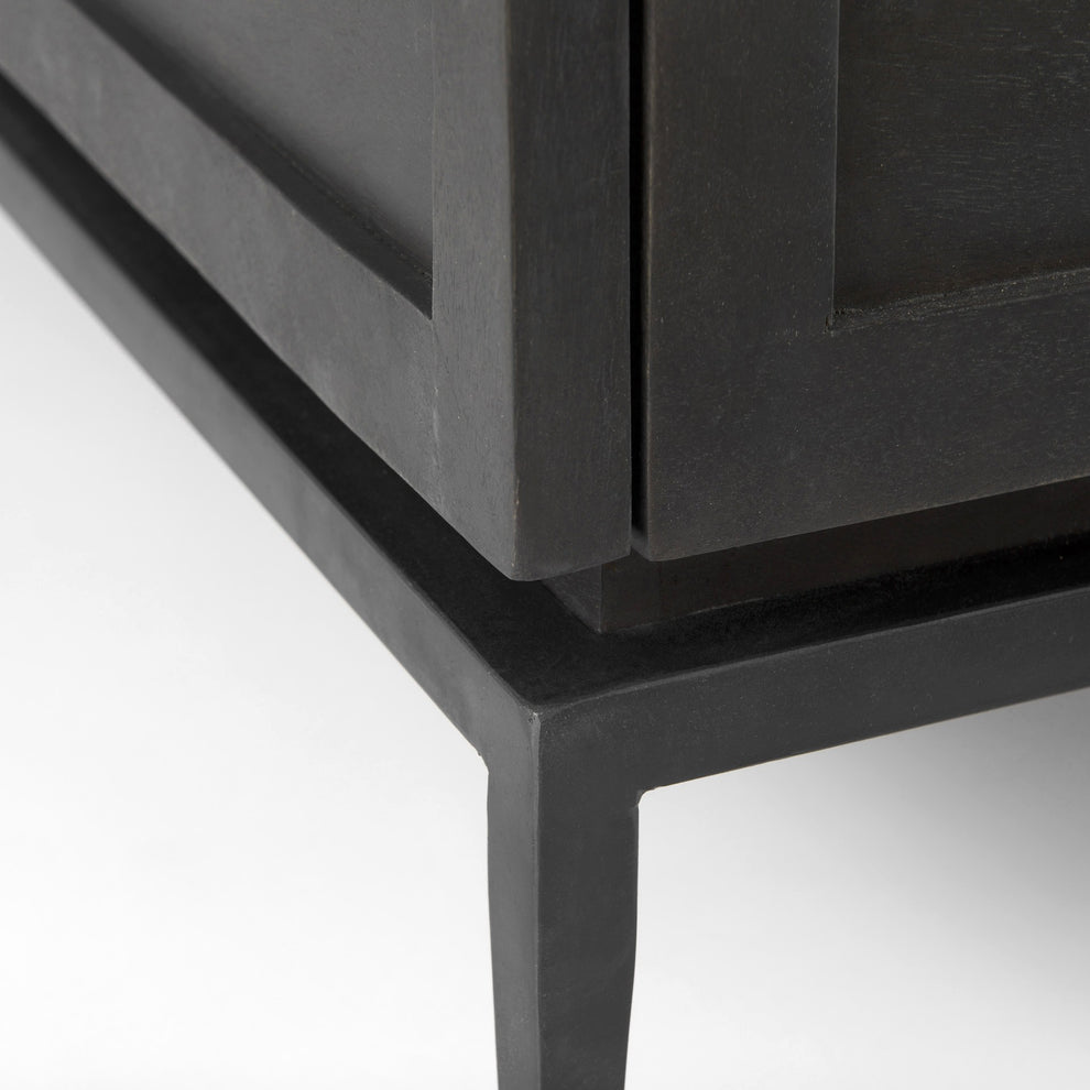 Updated Rustic Dark And Light Marble Top Dresser By Homeroots | Cabinets | Modishstore - 9