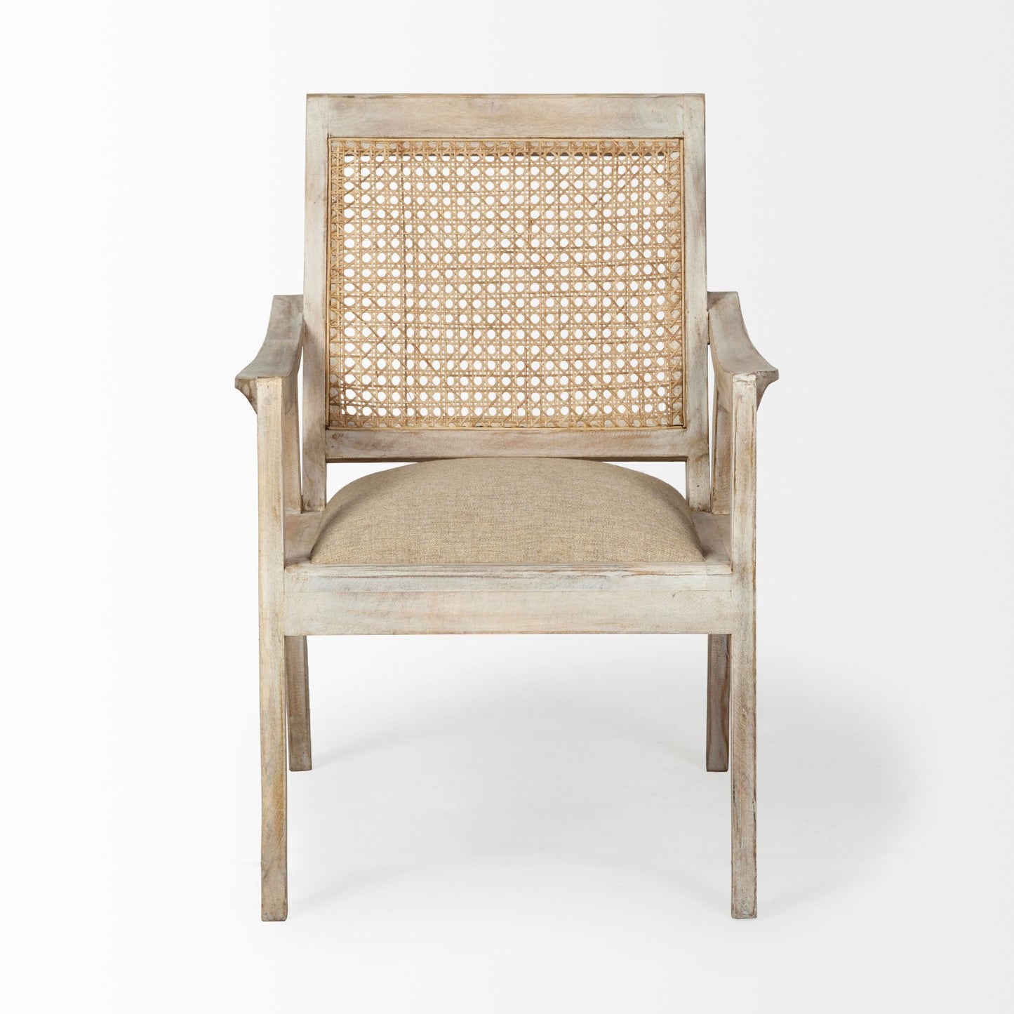 Wooden Chair with Cane Mesh Backrest By Homeroots