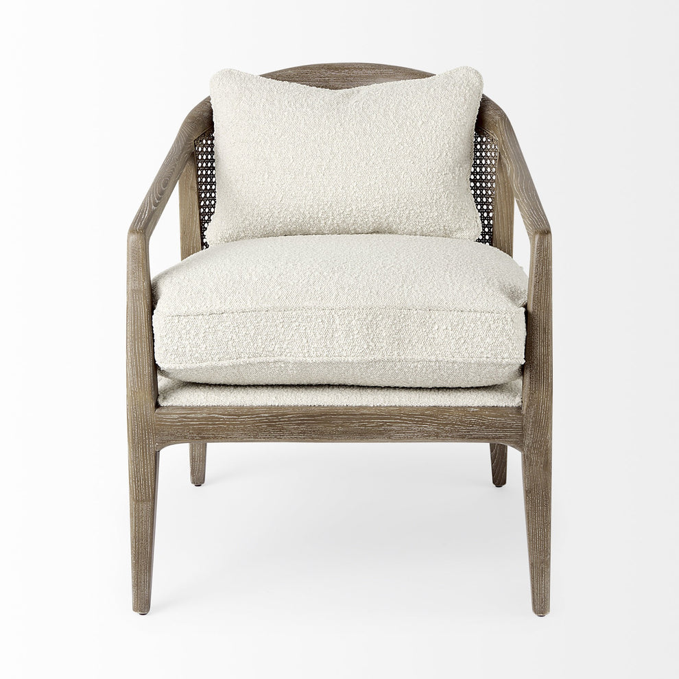 Fusion Light Cane Back Arm Chair By Homeroots | Accent Chairs | Modishstore - 3