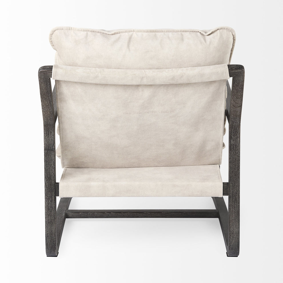 Modern Rustic Cozy Black and Cream Accent Chair By Homeroots | Accent Chairs | Modishstore - 5