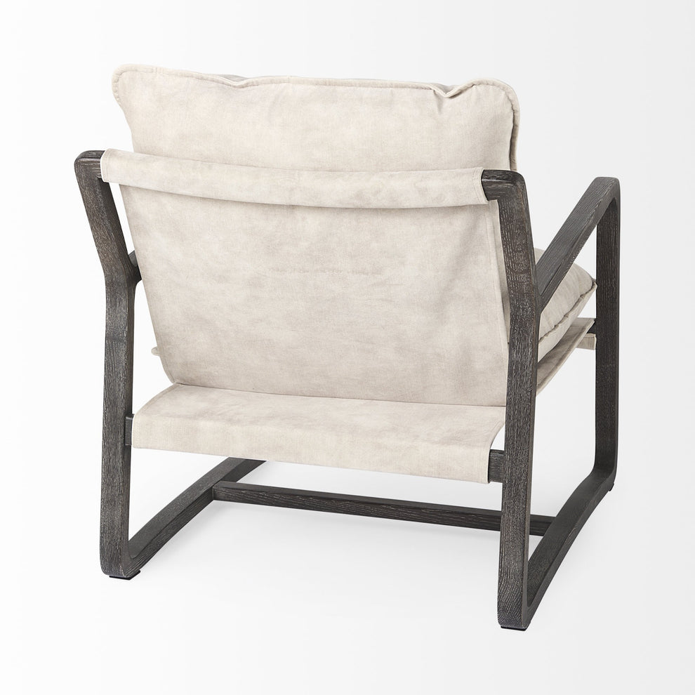 Modern Rustic Cozy Black and Cream Accent Chair By Homeroots | Accent Chairs | Modishstore - 6