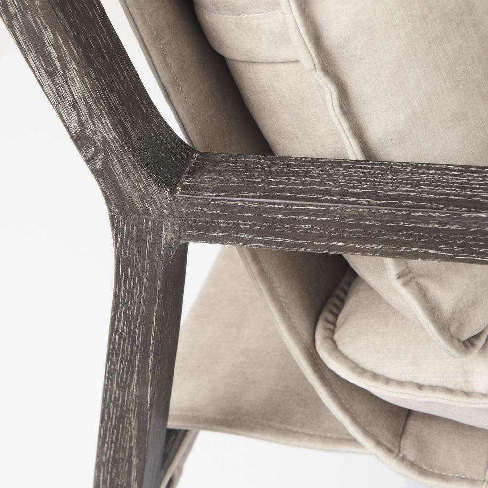 Modern Rustic Cozy Black and Cream Accent Chair By Homeroots | Accent Chairs | Modishstore - 8