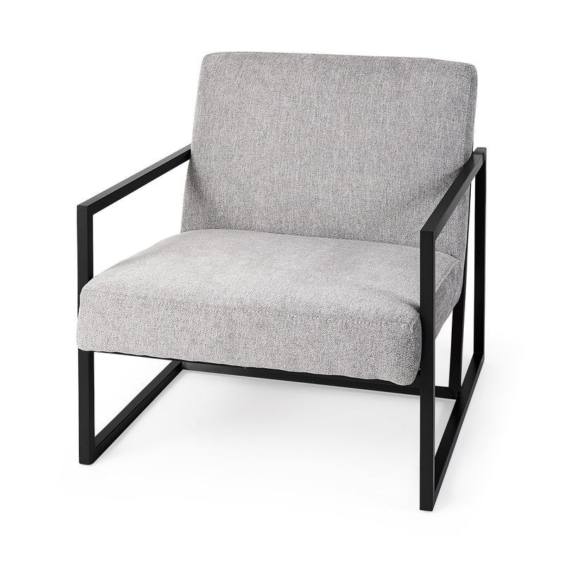 Geo Modern Gray and Black Accent or Side Chair By Homeroots | Side Chairs | Modishstore