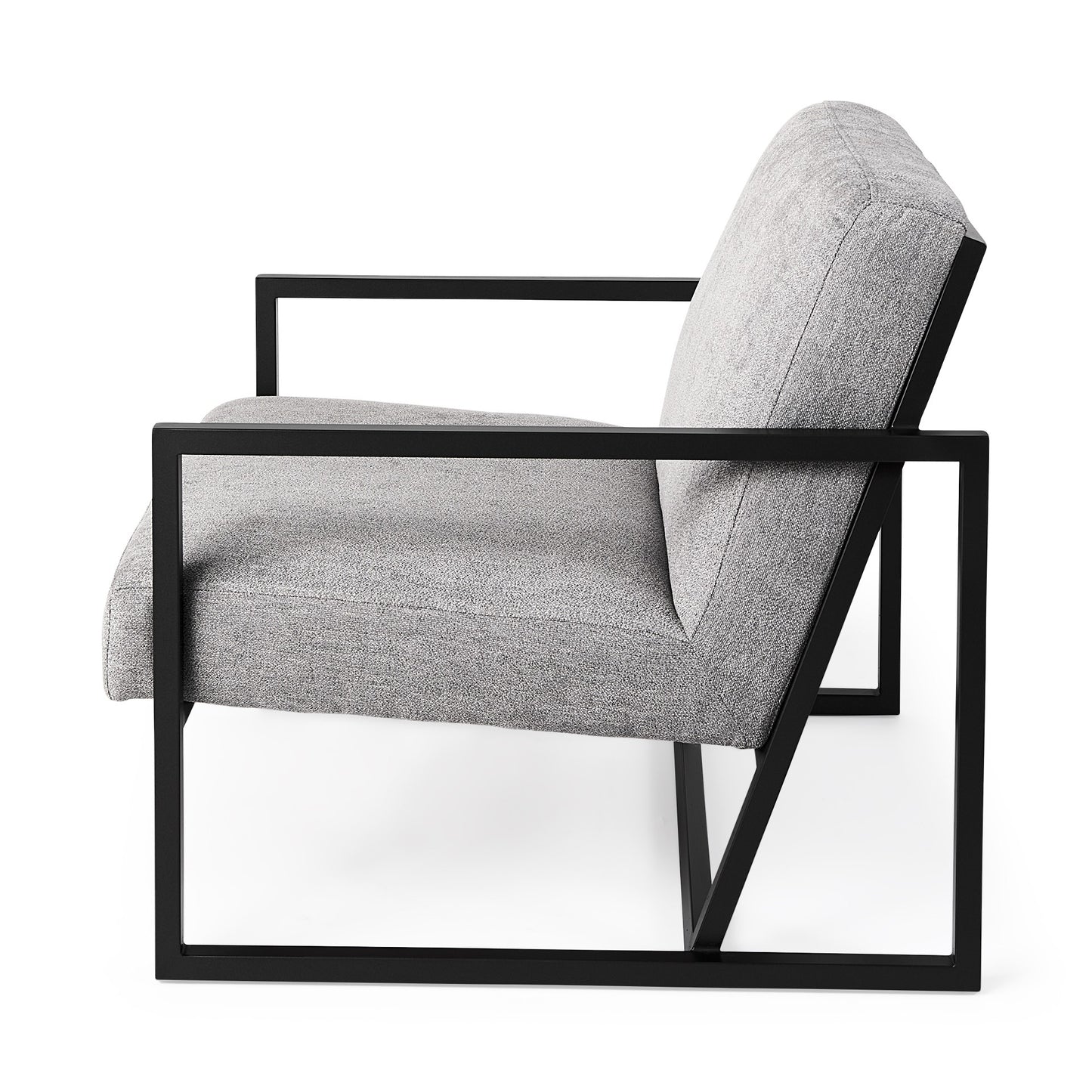 Geo Modern Gray and Black Accent or Side Chair By Homeroots | Side Chairs | Modishstore - 4
