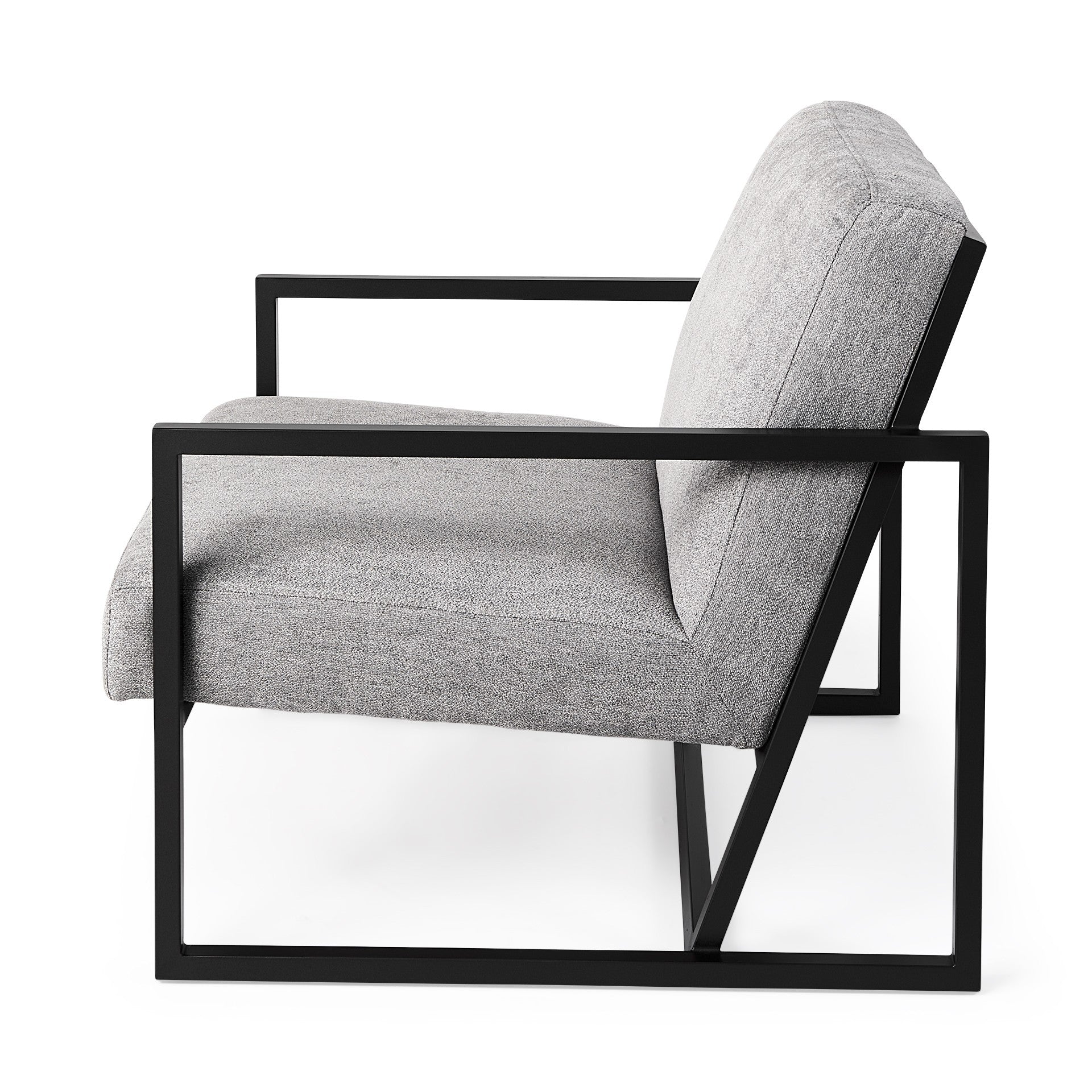 Geo Modern Gray and Black Accent or Side Chair By Homeroots | Side Chairs | Modishstore - 4