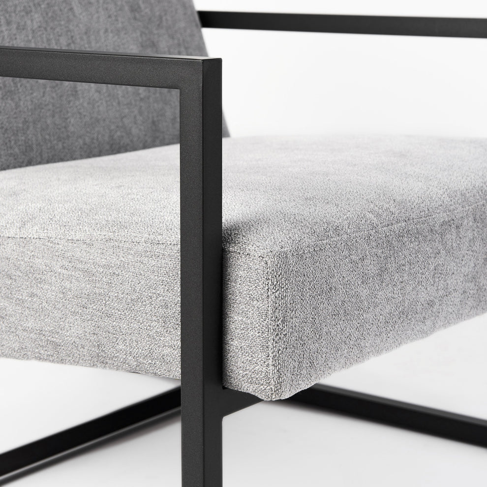 Geo Modern Gray and Black Accent or Side Chair By Homeroots | Side Chairs | Modishstore - 8