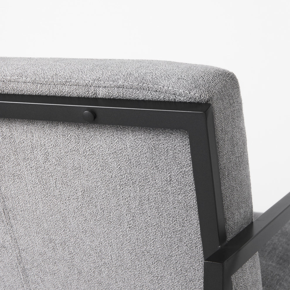 Geo Modern Gray and Black Accent or Side Chair By Homeroots | Side Chairs | Modishstore - 2