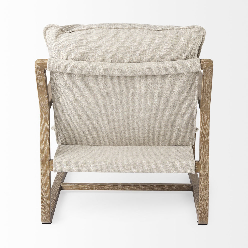 Modern Rustic Cozy Brown and Oatmeal Accent Chair By Homeroots | Accent Chairs | Modishstore - 5