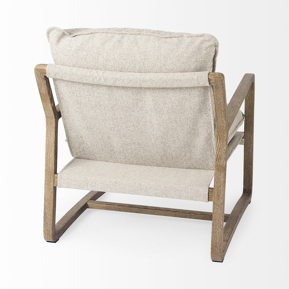 Modern Rustic Cozy Brown and Oatmeal Accent Chair By Homeroots | Accent Chairs | Modishstore - 6