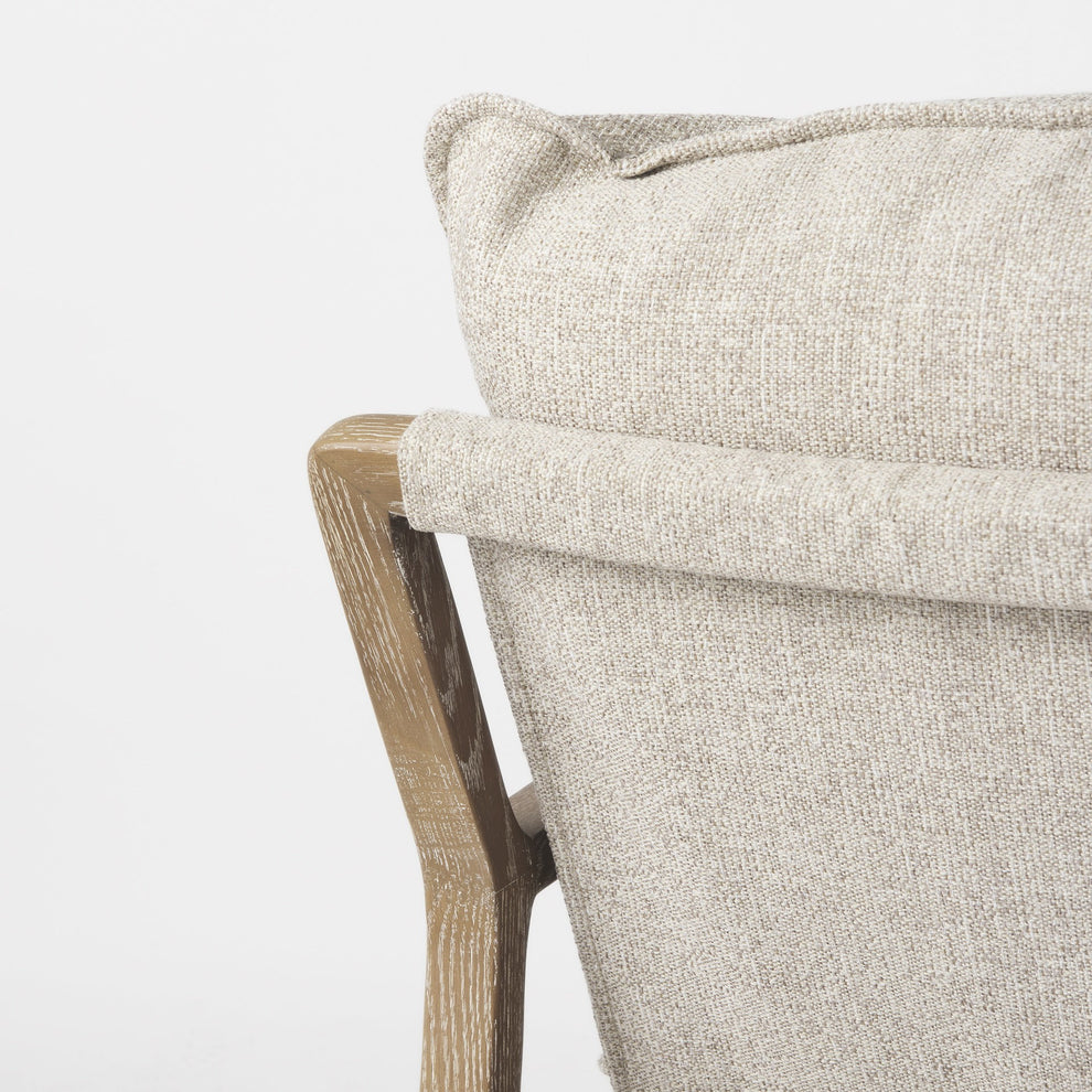 Modern Rustic Cozy Brown and Oatmeal Accent Chair By Homeroots | Accent Chairs | Modishstore - 9