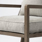 Wooden Accent Chair with Ash Gray Cushions By Homeroots