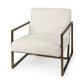 Geo Modern Cream and Gold Accent or Side Chair By Homeroots | Side Chairs | Modishstore