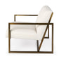 Geo Modern Cream and Gold Accent or Side Chair By Homeroots | Side Chairs | Modishstore - 4