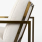 Geo Modern Cream and Gold Accent or Side Chair By Homeroots | Side Chairs | Modishstore - 9