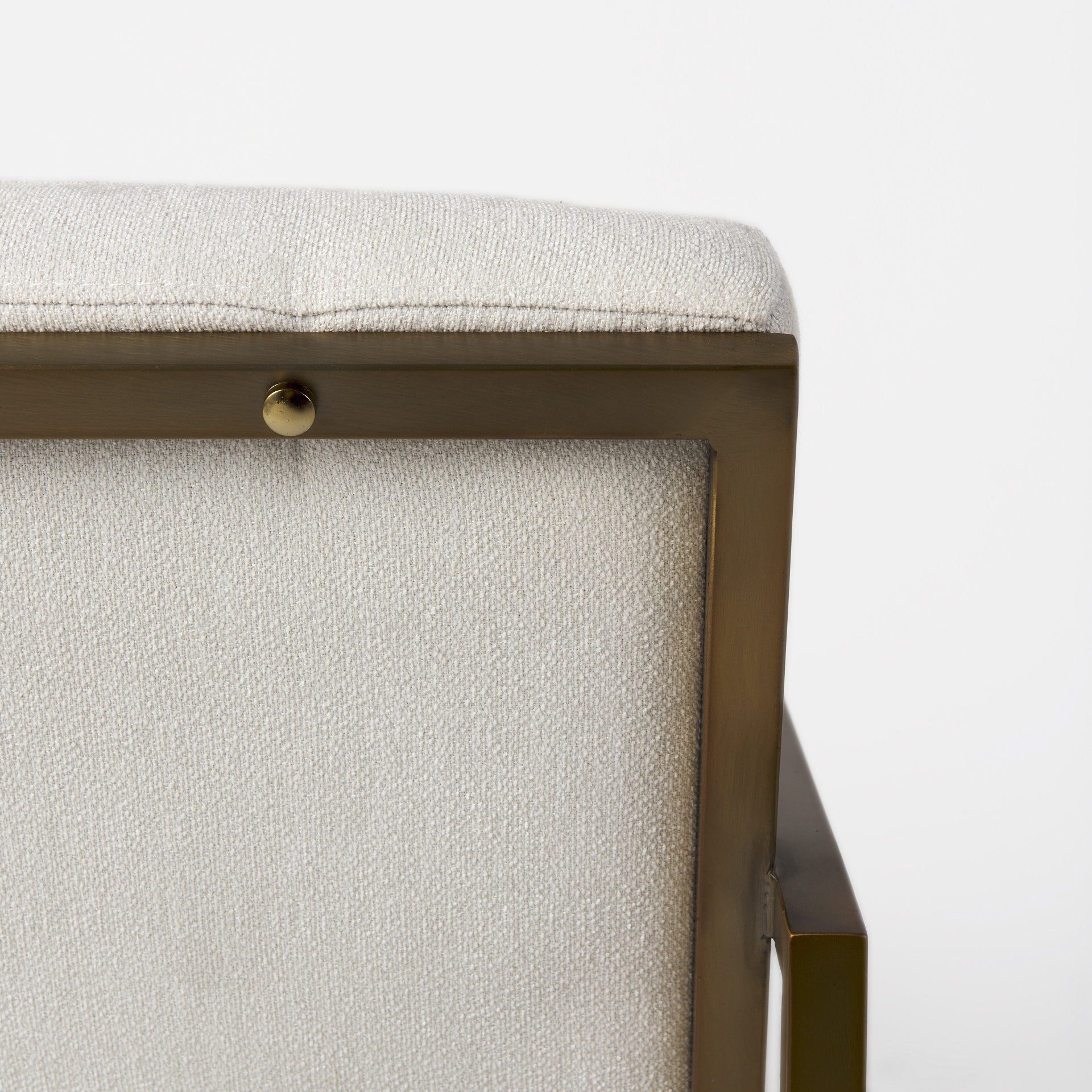 Geo Modern Cream and Gold Accent or Side Chair By Homeroots | Side Chairs | Modishstore - 2