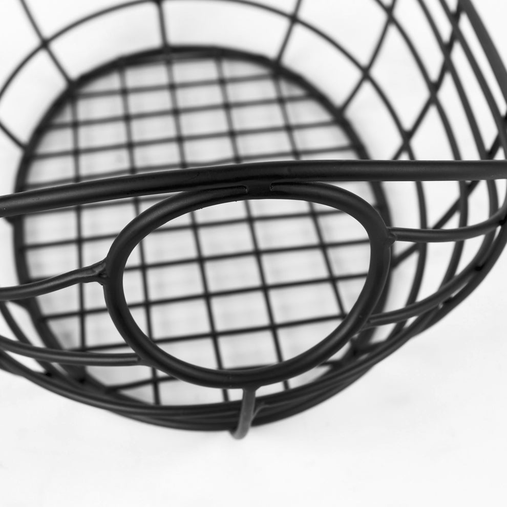 Black Metal Boat Shaped Basket By Homeroots | Bins, Baskets & Buckets | Modishstore - 6
