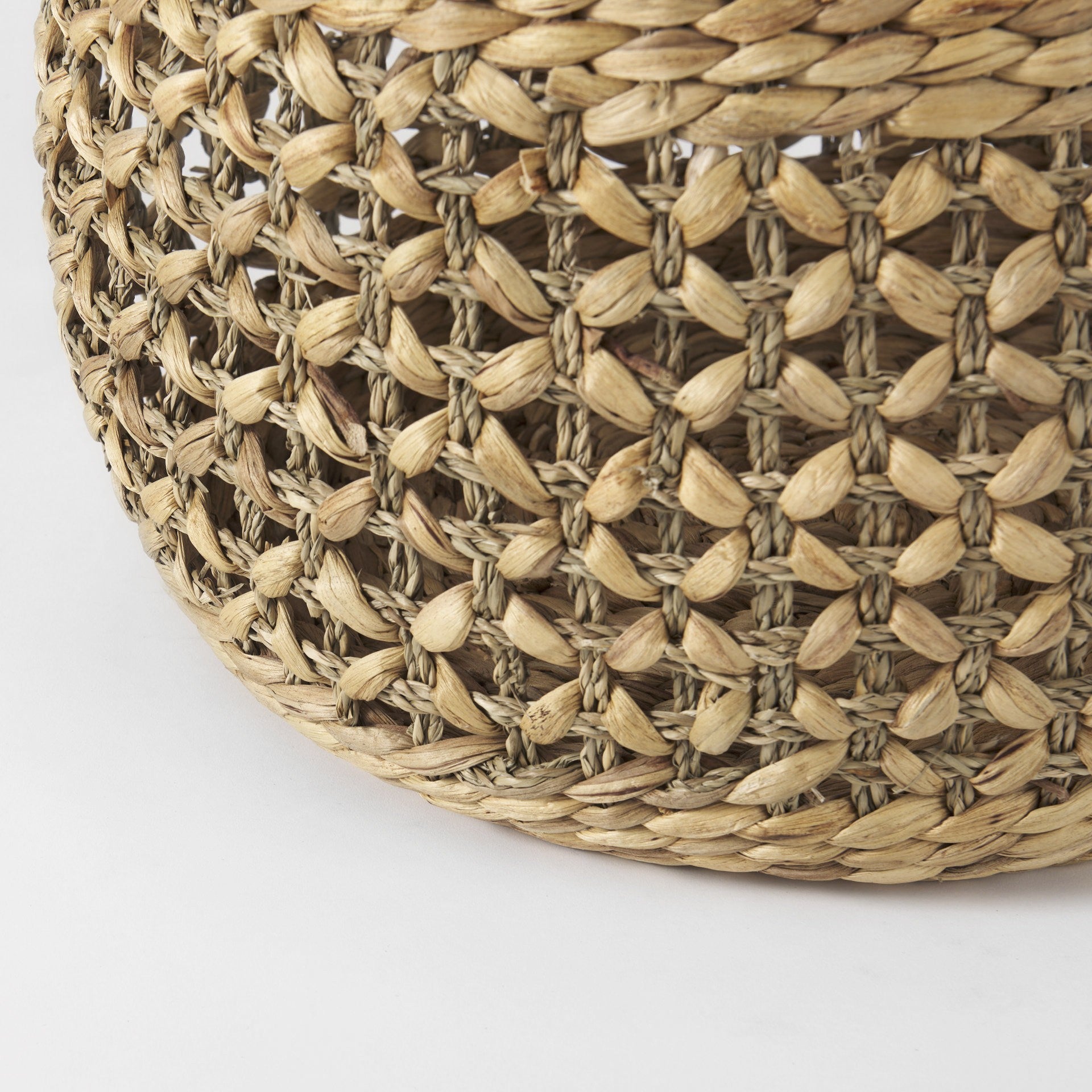Set of Three Round Wicker Baskets By Homeroots | Bins, Baskets & Buckets | Modishstore - 8