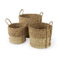 Set of Three Two Tone Wicker Storage Baskets By Homeroots | Bins, Baskets & Buckets | Modishstore