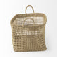 Set of Two Brown Wicker Storage Baskets By Homeroots | Bins, Baskets & Buckets | Modishstore - 3