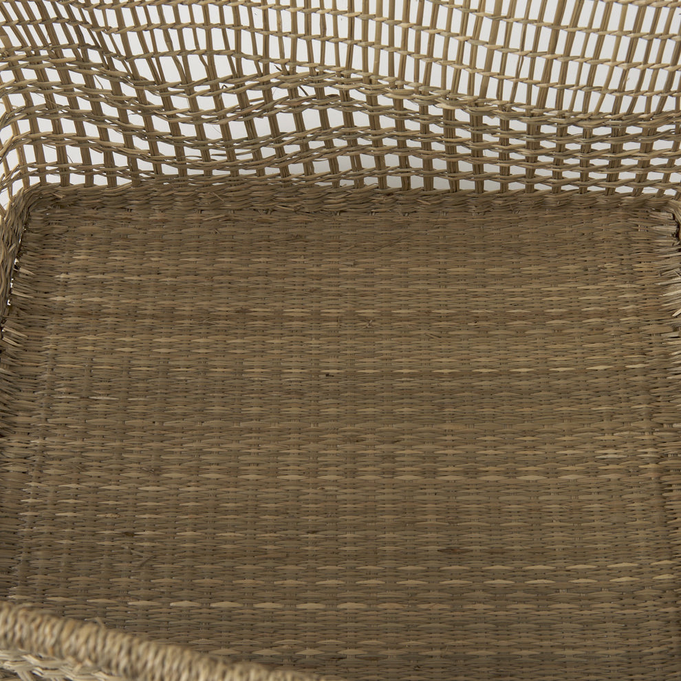 Set of Two Brown Wicker Storage Baskets By Homeroots | Bins, Baskets & Buckets | Modishstore - 8