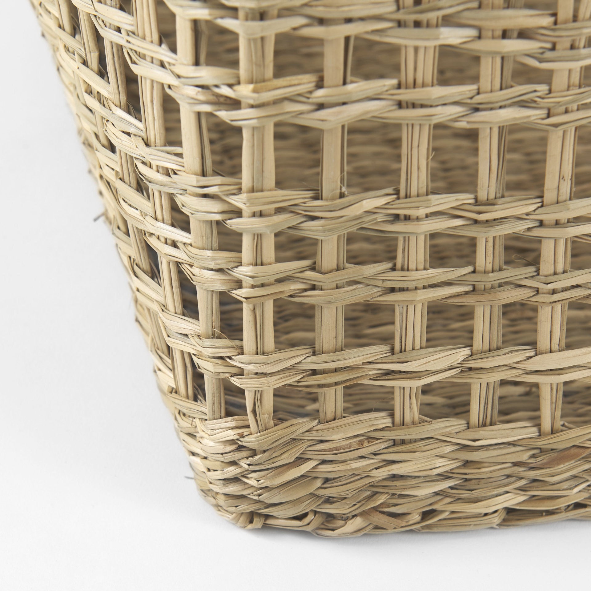 Set of Two Brown Wicker Storage Baskets By Homeroots | Bins, Baskets & Buckets | Modishstore - 8