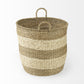 Set of Two Round Wicker Storage Baskets By Homeroots | Bins, Baskets & Buckets | Modishstore - 3