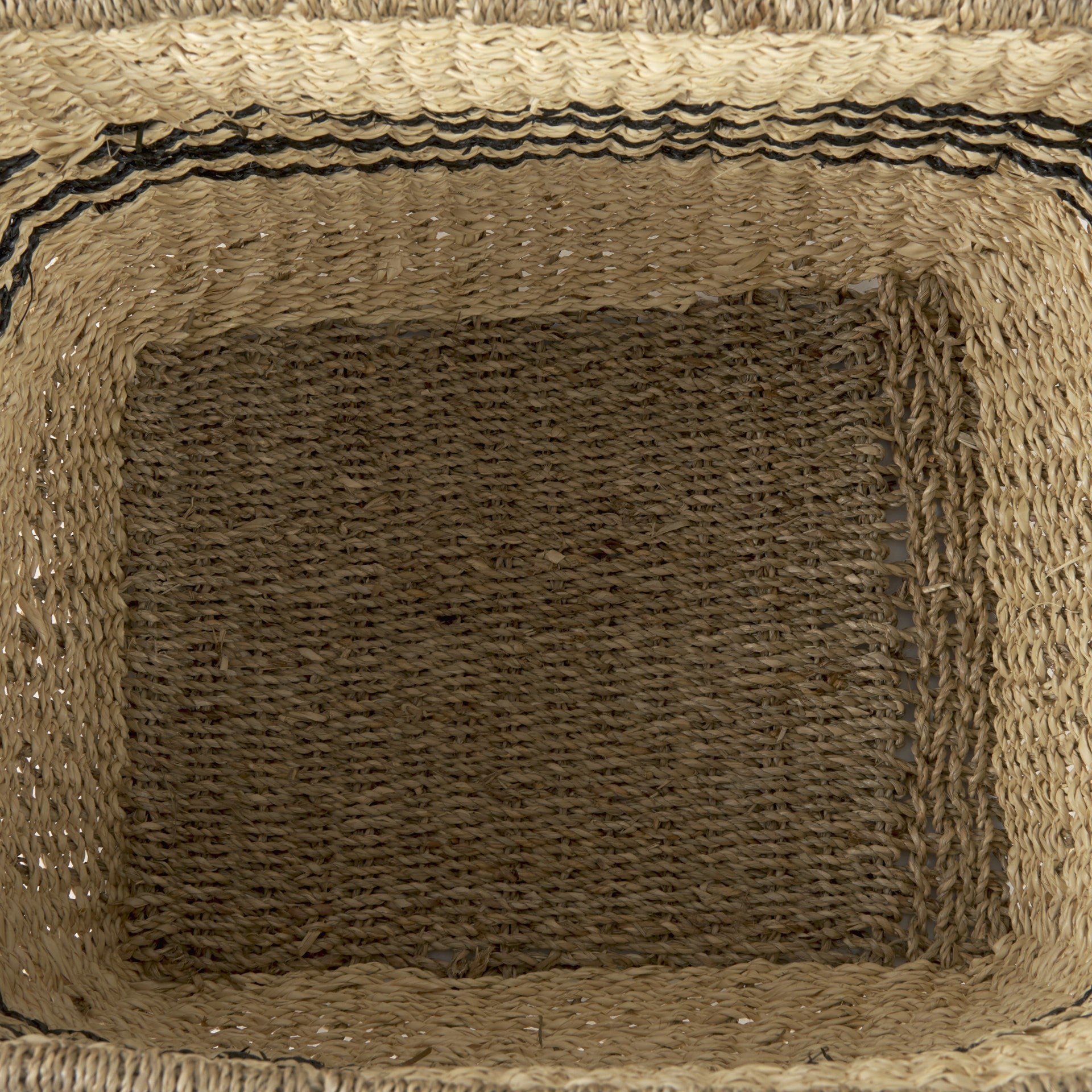 Set of Two Striped Wicker Storage Baskets By Homeroots | Bins, Baskets & Buckets | Modishstore - 6