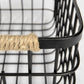 Set of Two Black Metal Baskets By Homeroots | Bins, Baskets & Buckets | Modishstore - 5