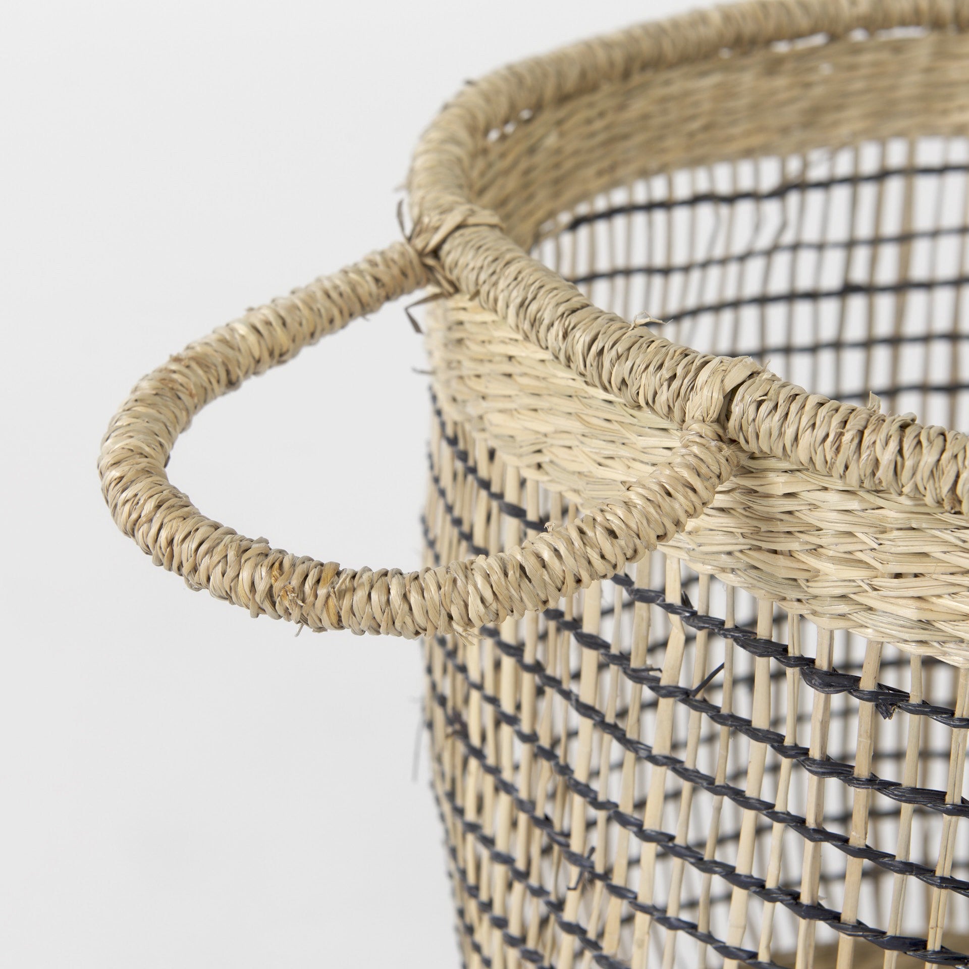 Set of Three Light Brown Storage Baskets By Homeroots | Bins, Baskets & Buckets | Modishstore - 5