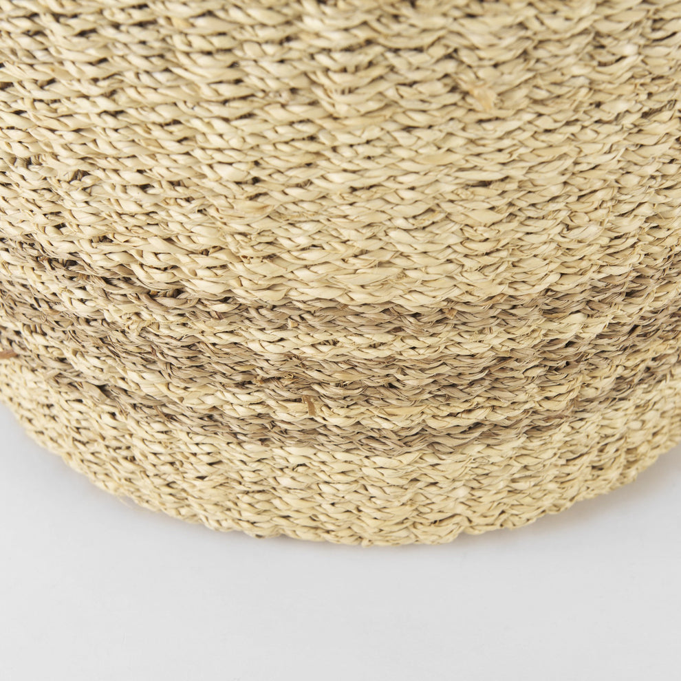 Set of Two Detailed Wicker Storage Baskets By Homeroots | Bins, Baskets & Buckets | Modishstore - 6