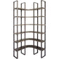 Black Iron Framed Curved Wooden Shelving Unit By Homeroots | Bookcases | Modishstore - 2