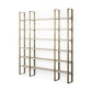 Gold Iron Framed Wooden Shelving Unit By Homeroots | Bookcases | Modishstore