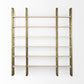 Gold Iron Framed Wooden Shelving Unit By Homeroots | Bookcases | Modishstore - 2