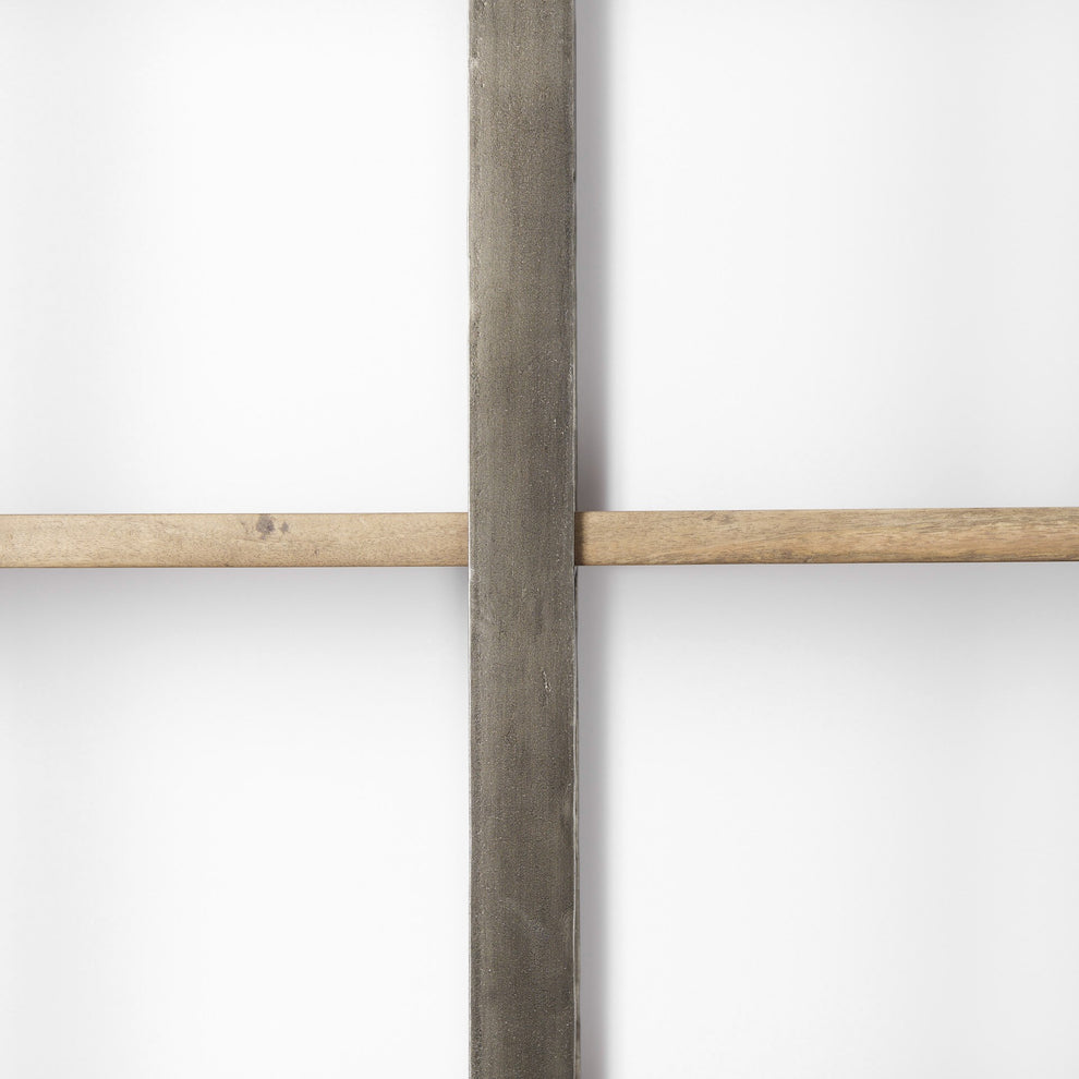 Silver Iron Framed Wooden Shelving Unit By Homeroots | Bookcases | Modishstore - 8