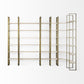 Gold Iron Framed Curved Wooden Shelving Unit By Homeroots | Bookcases | Modishstore - 4