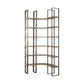Silver Iron Framed Curved Wooden Shelving Unit By Homeroots | Bookcases | Modishstore