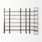 Silver Iron Framed Curved Wooden Shelving Unit By Homeroots | Bookcases | Modishstore - 4