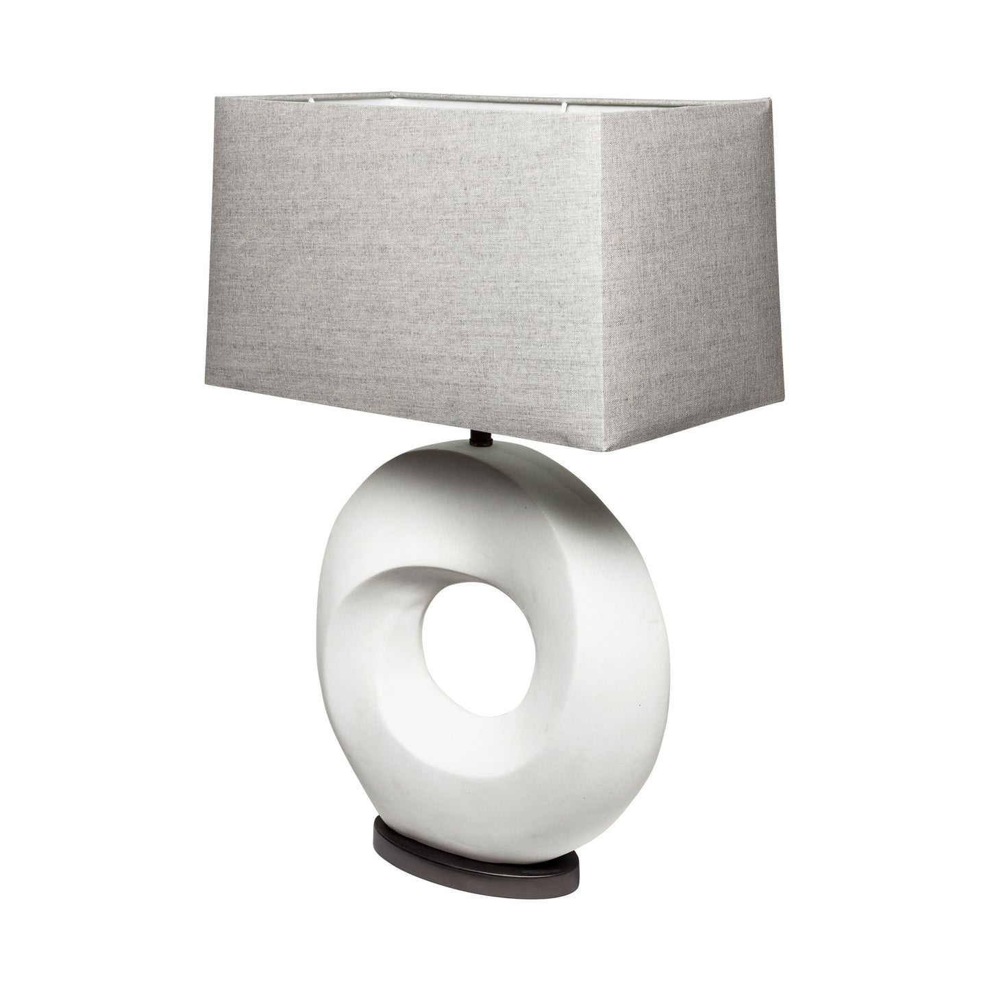 Contempo White O Ring Table Lamp By Homeroots | Table Lamps | Modishstore