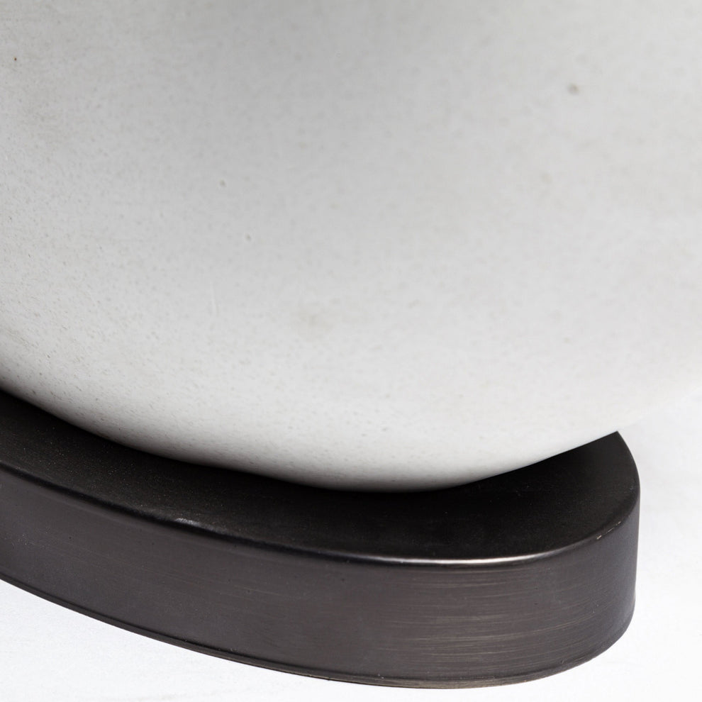 Contempo White O Ring Table Lamp By Homeroots | Table Lamps | Modishstore - 5