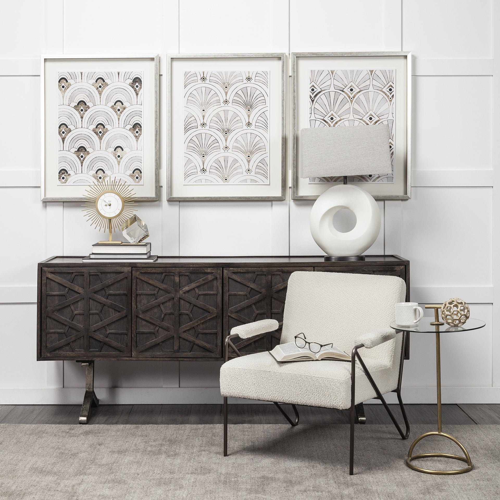 Contempo White O Ring Table Lamp By Homeroots | Table Lamps | Modishstore - 6