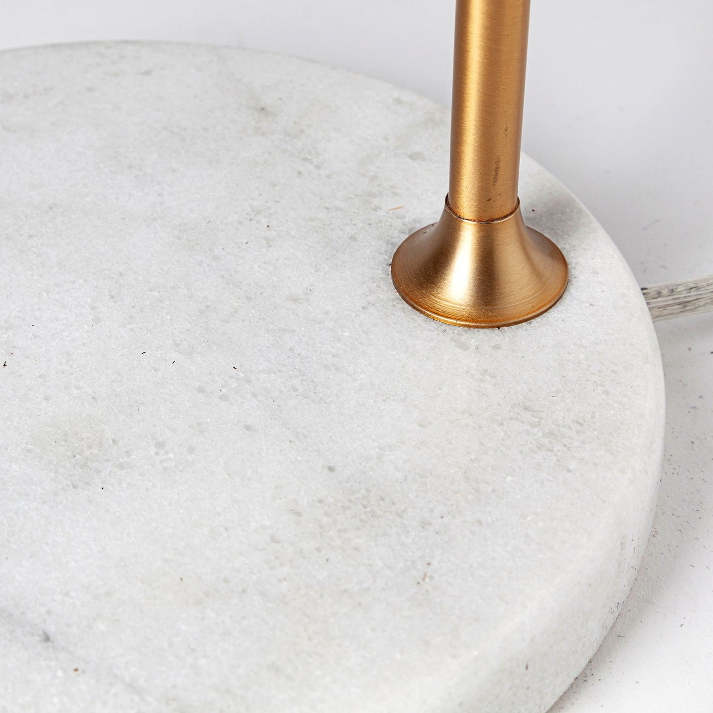 Gold Metallic Desk or Table Lamp with Marble Base By Homeroots | Table Lamps | Modishstore - 5