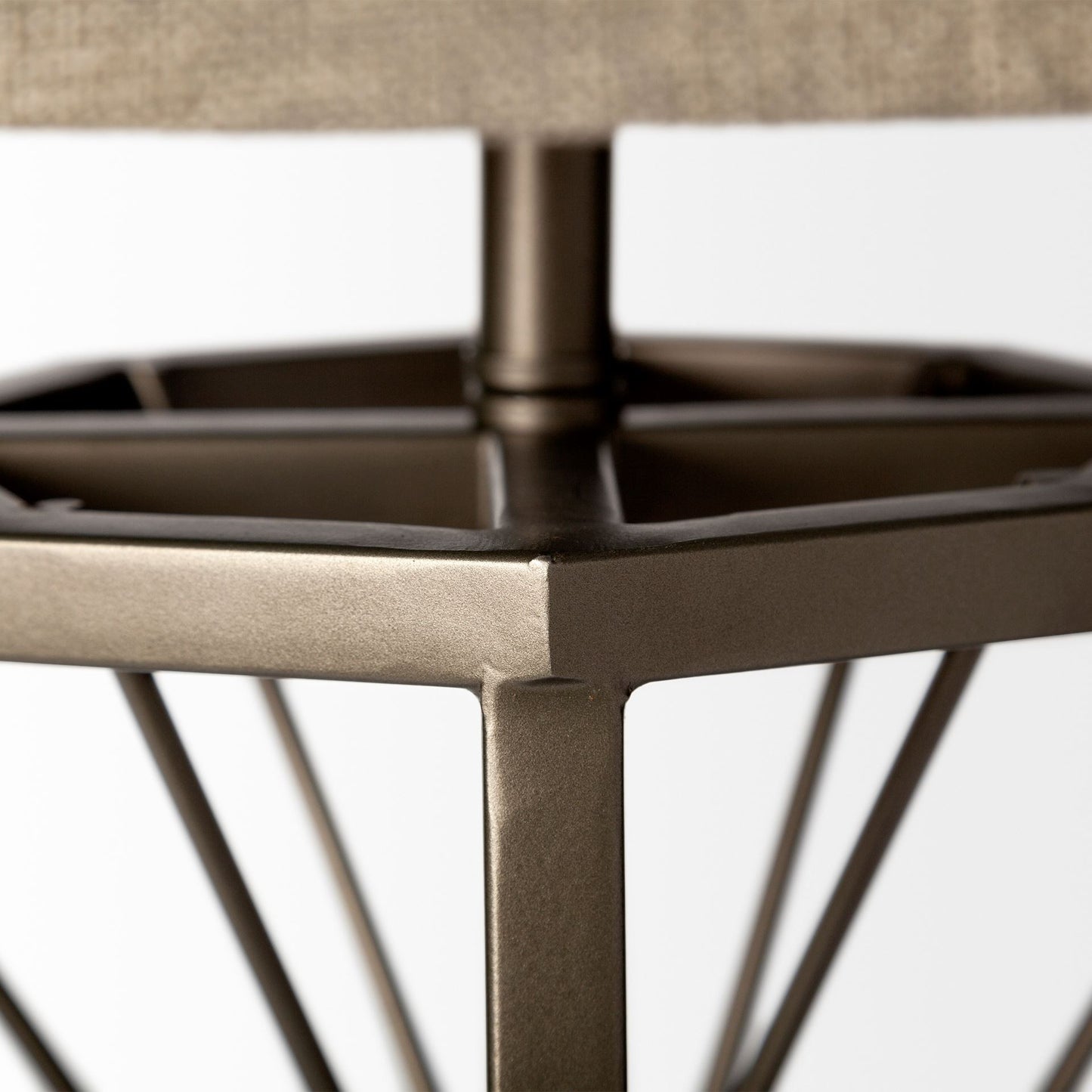 Metallic Aged Bronze Tone Octagonal Metal Table Lamp By Homeroots | Table Lamps | Modishstore - 2