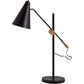 Sleek Black and Gold Cone Adjustable Table or Desk Lamp By Homeroots | Desk Lamps | Modishstore - 2